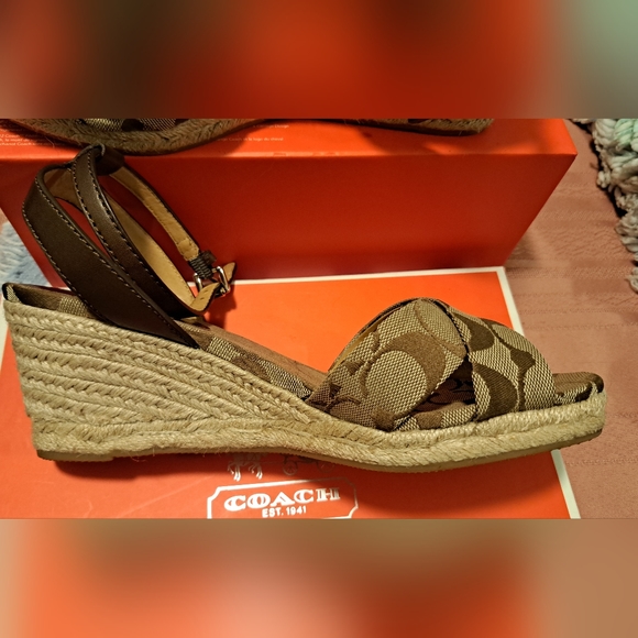 Authentic Coach Wedge sandles. - Picture 3 of 5